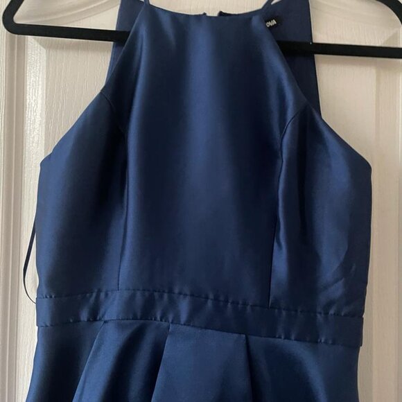 Navy Blue Evening/Prom/Wedding Guest Dress Size Small - Picture 3 of 5
